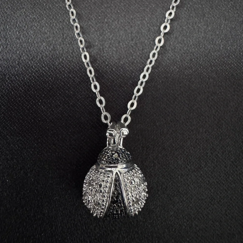 Sterling Silver 925‎ Ladybug Women’s Necklace